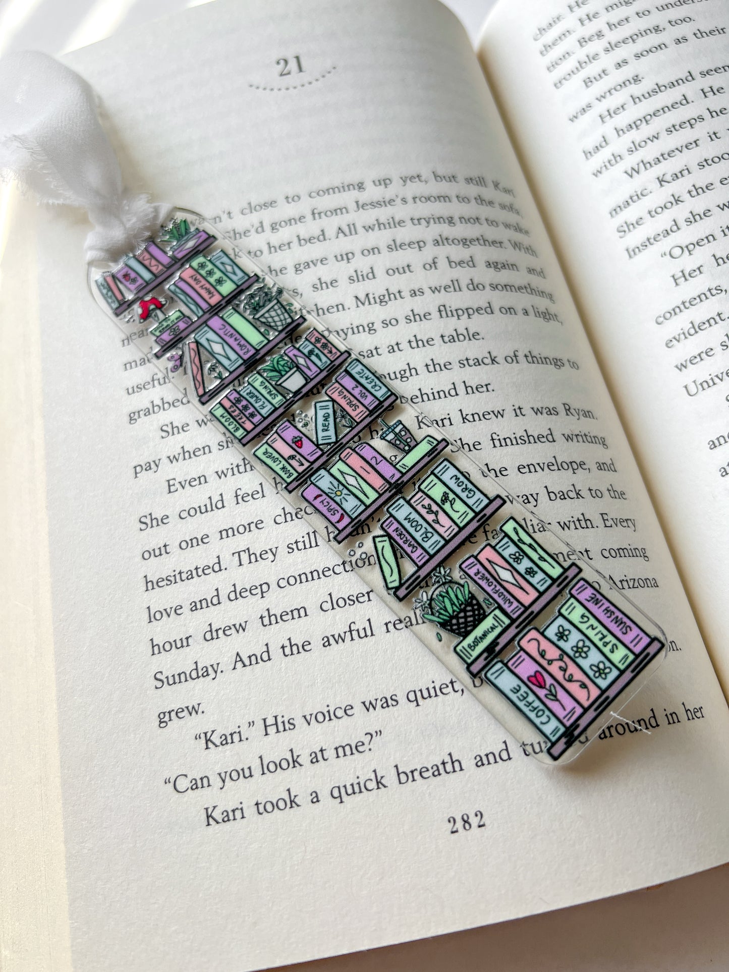 Cottage Library Acrylic Bookmark