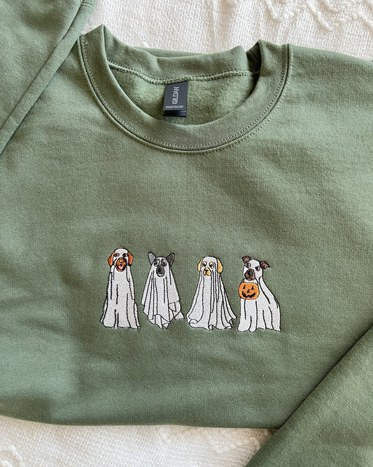 Ghost Dogs Embroidered Crewneck