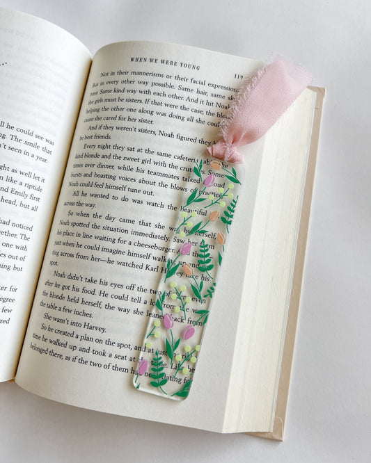 Tulip Garden Acrylic Bookmark