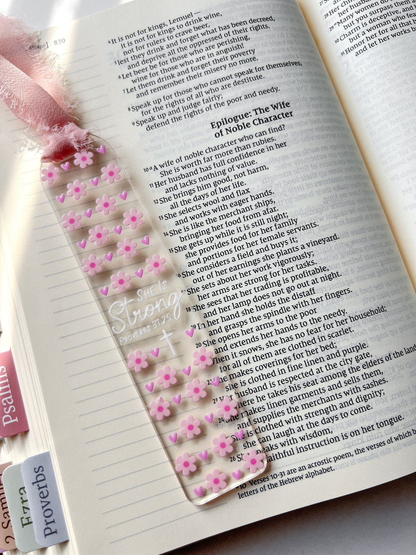 She is Strong Acrylic Bookmark