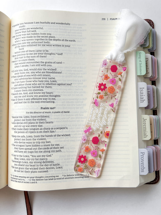 Fearfully & Wonderfully Made Acrylic Bookmark