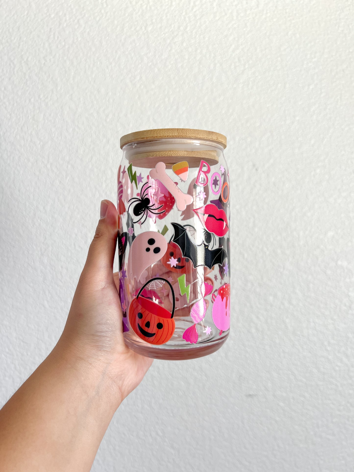 Halloween Friends Glass Cup