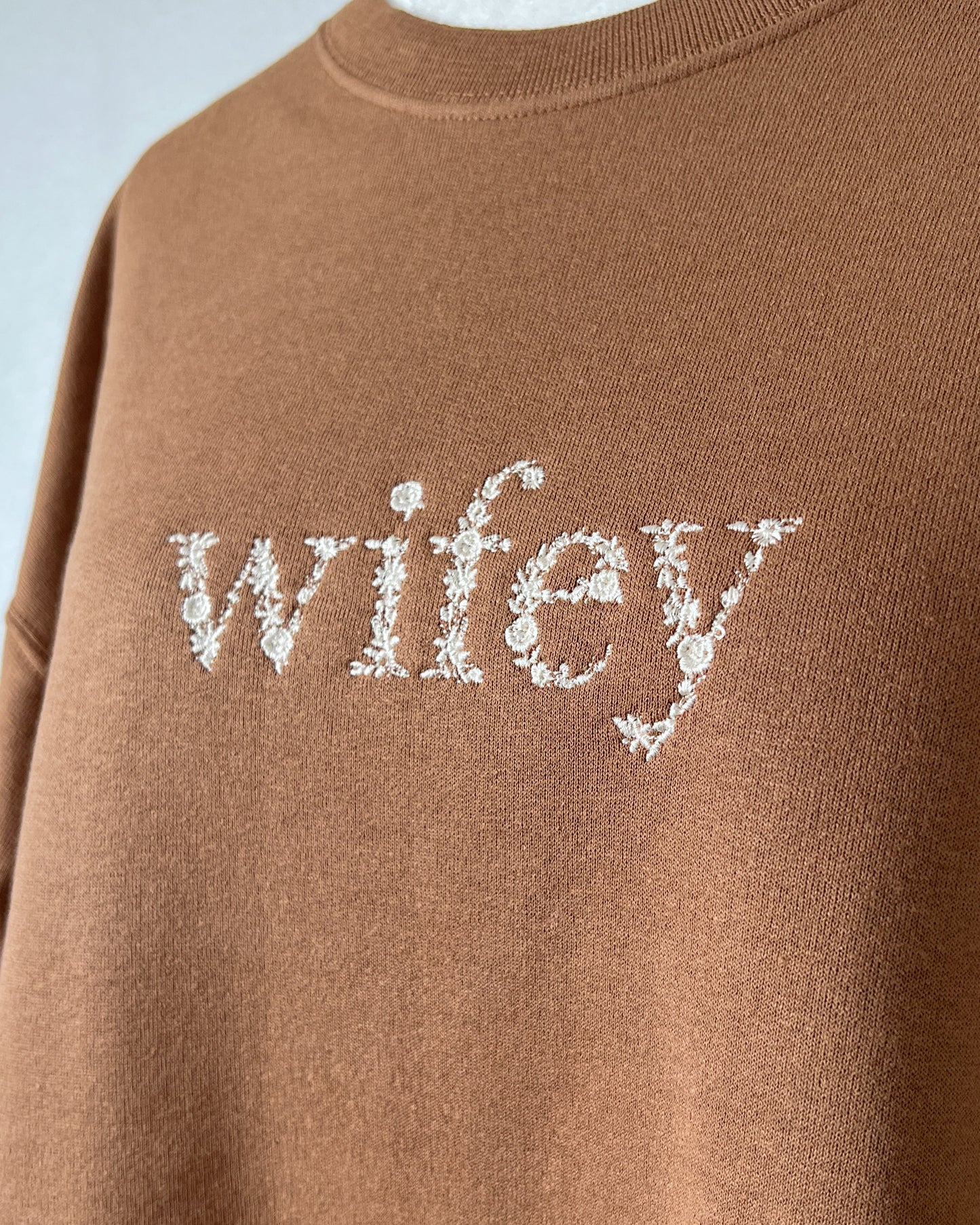Wifey Embroidered Crewneck