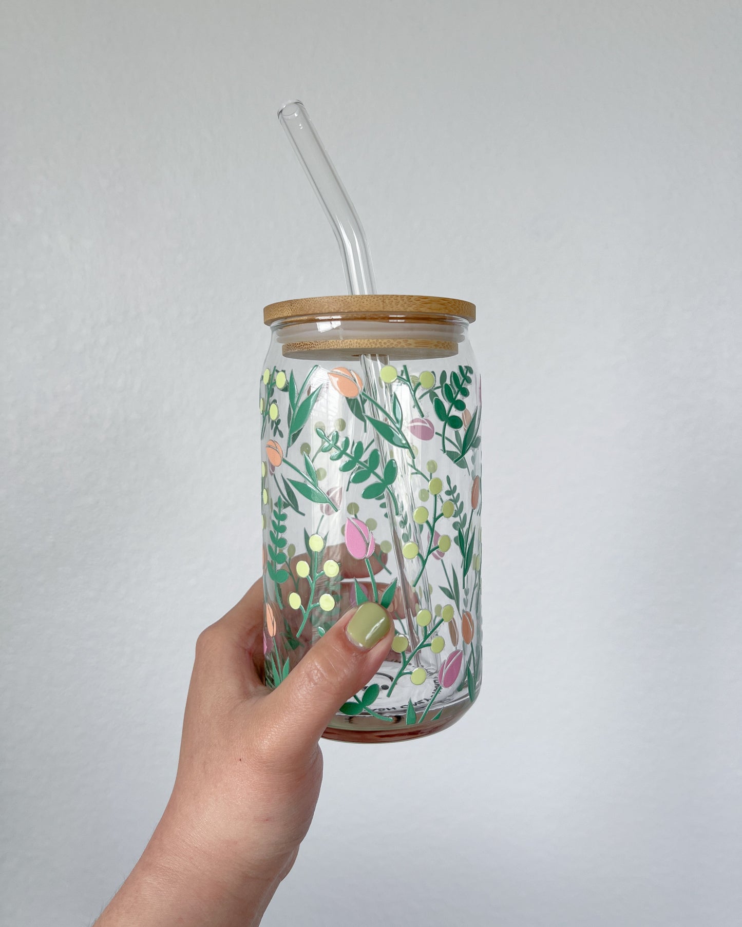 Tulip Garden Glass Cup