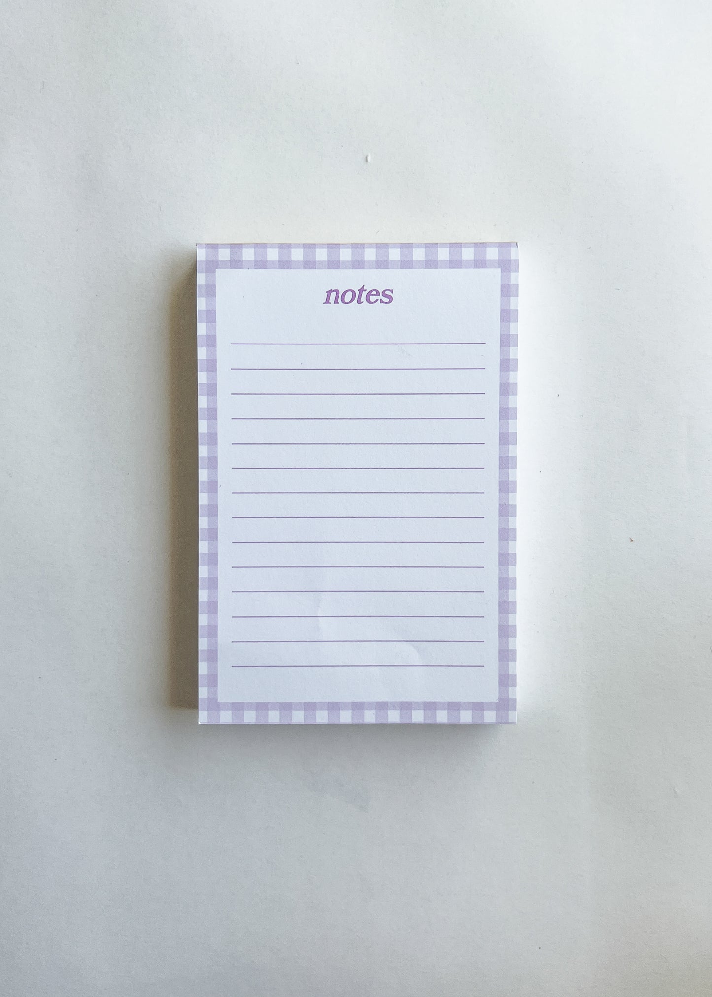 Notes Gingham Notepad