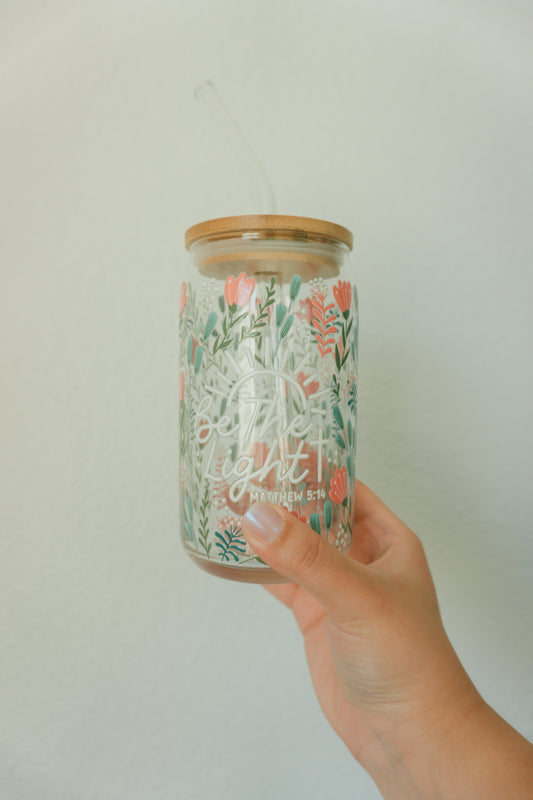 Be the Light Glass Cup