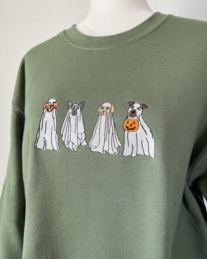 Ghost Dogs Embroidered Crewneck