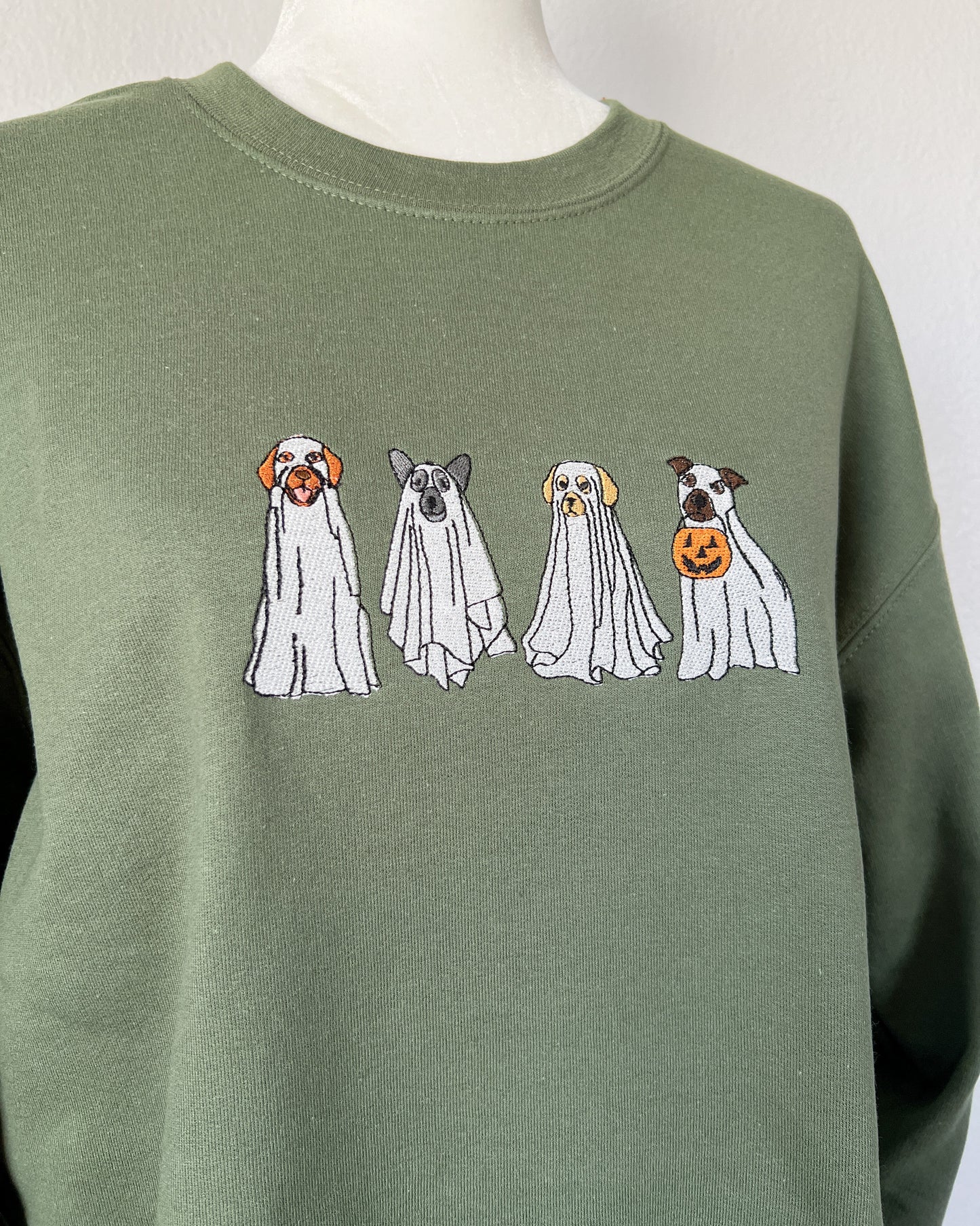 Ghost Dogs Embroidered Crewneck