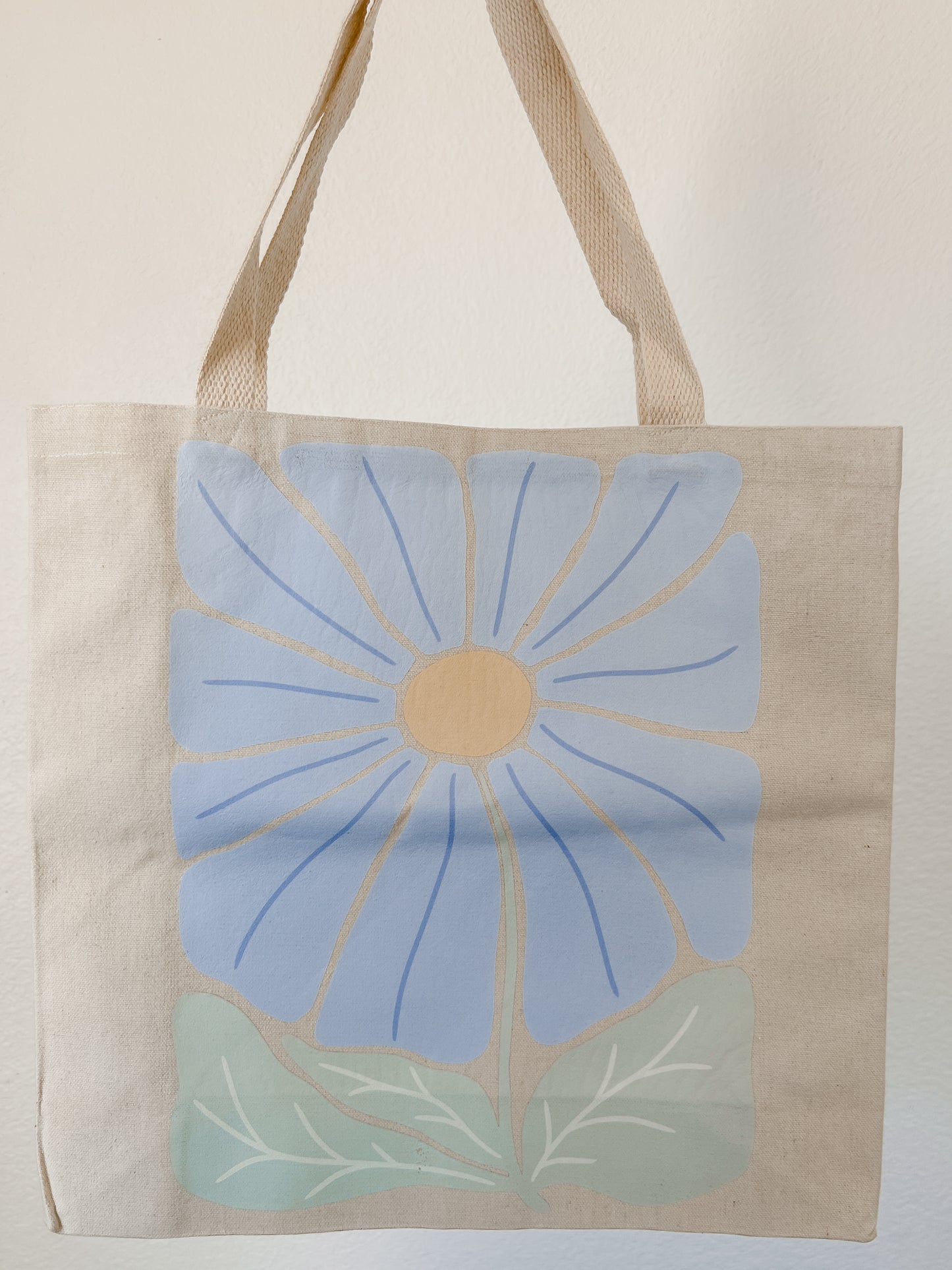 Flower Graphic Canvas Tote Bag