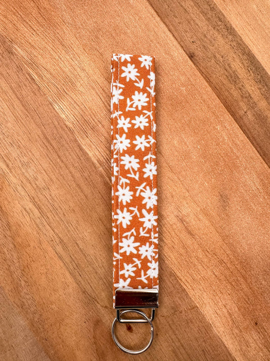 Fall Floral Wristlet Keychain