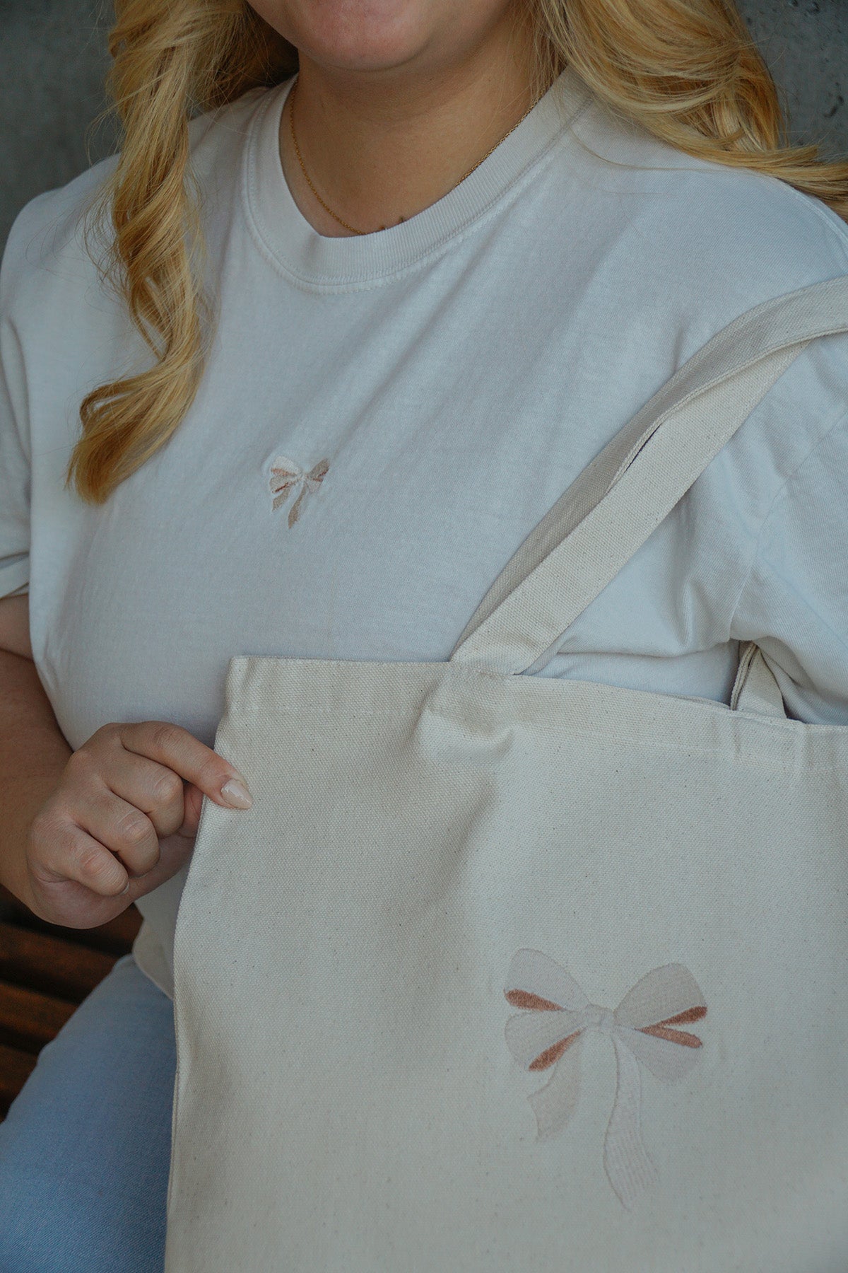 Coquette Bow Crop Top and Tote Bag Bundle