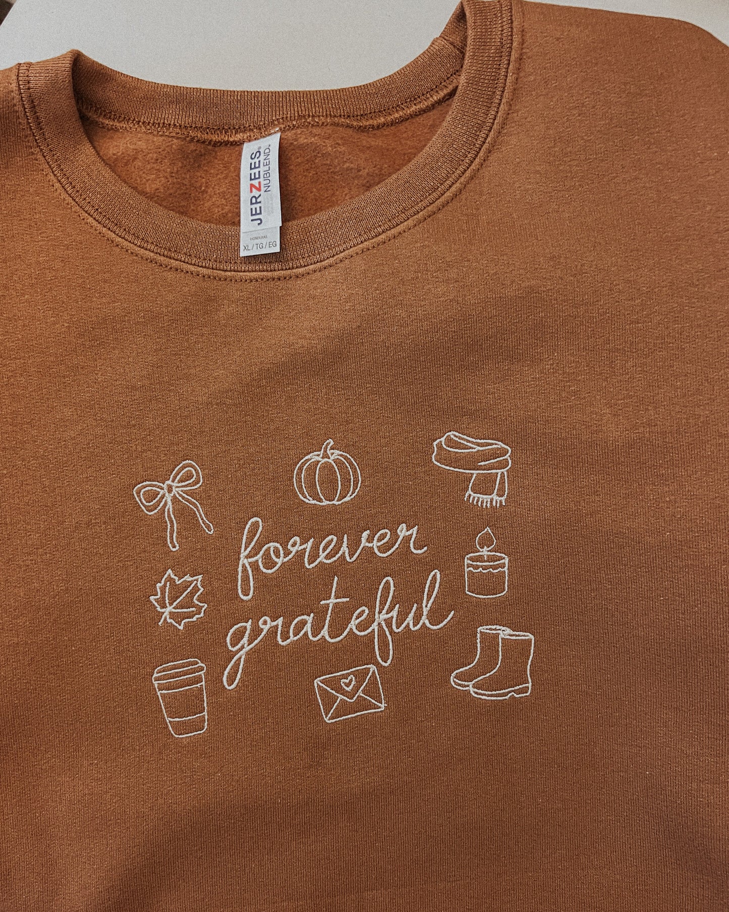 Forever Grateful Embroidered Sweatshirt