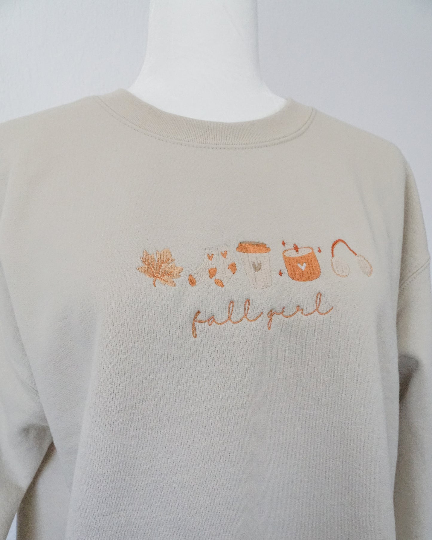 Fall Girl Embroidered Crewneck