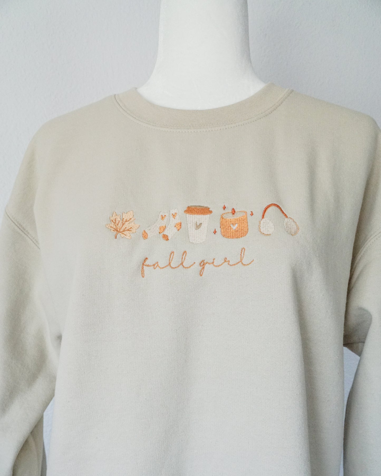 Fall Girl Embroidered Crewneck