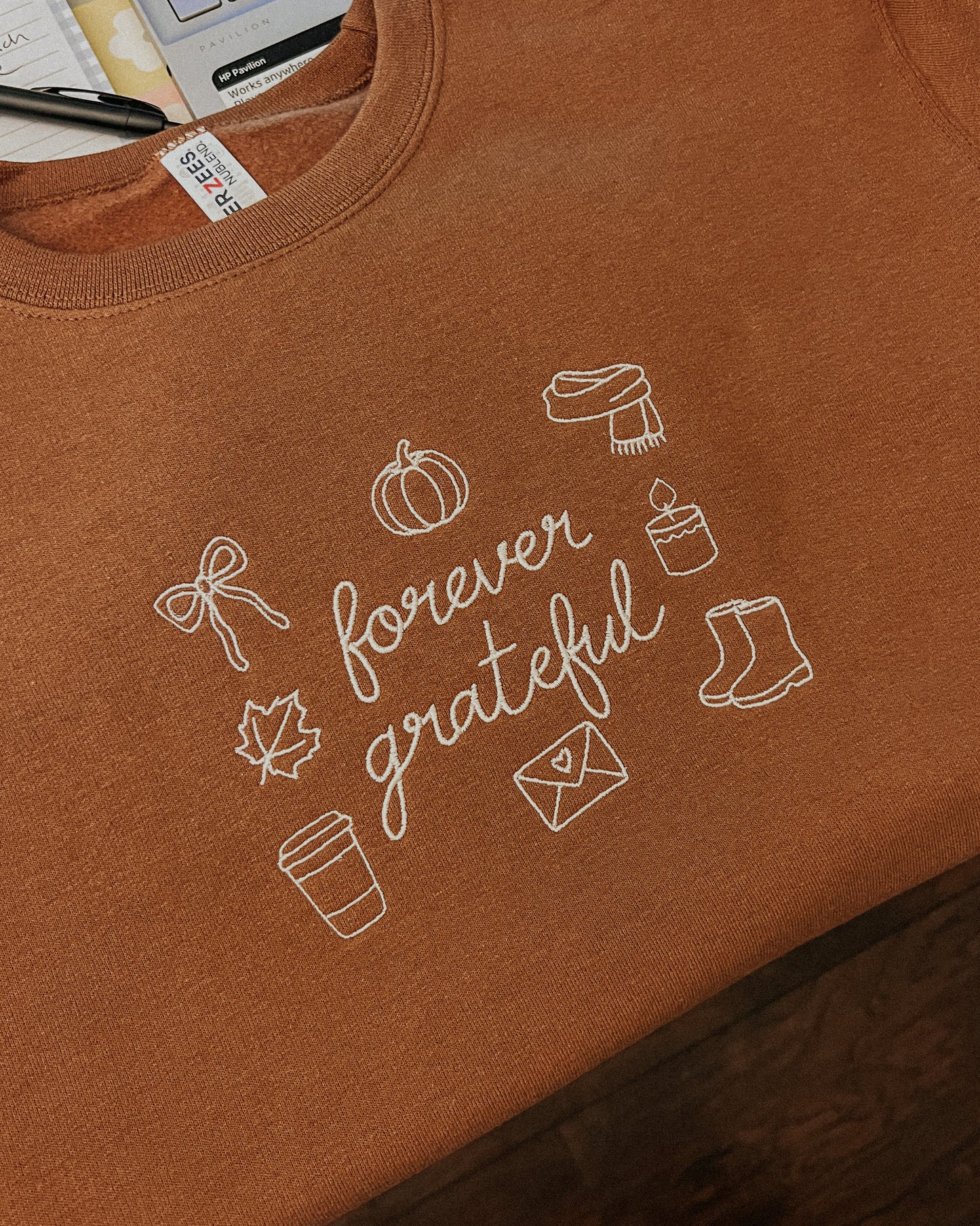 Forever Grateful Embroidered Sweatshirt