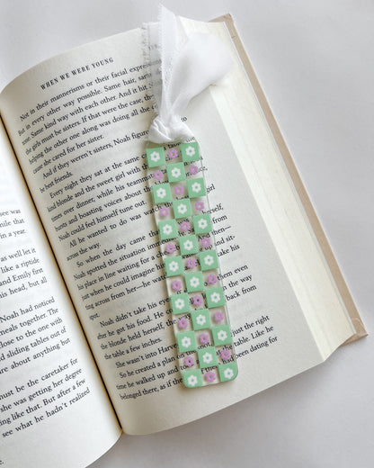 Checkered Matcha Acrylic Bookmark