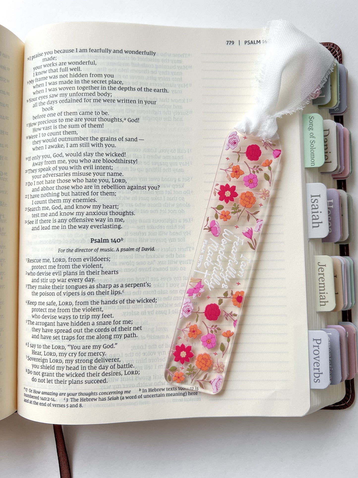 Fearfully & Wonderfully Made Acrylic Bookmark