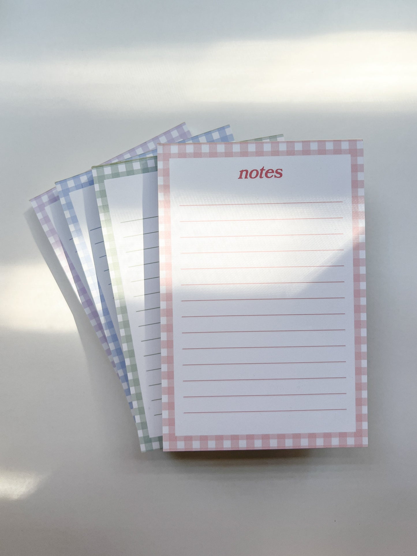 Notes Gingham Notepad