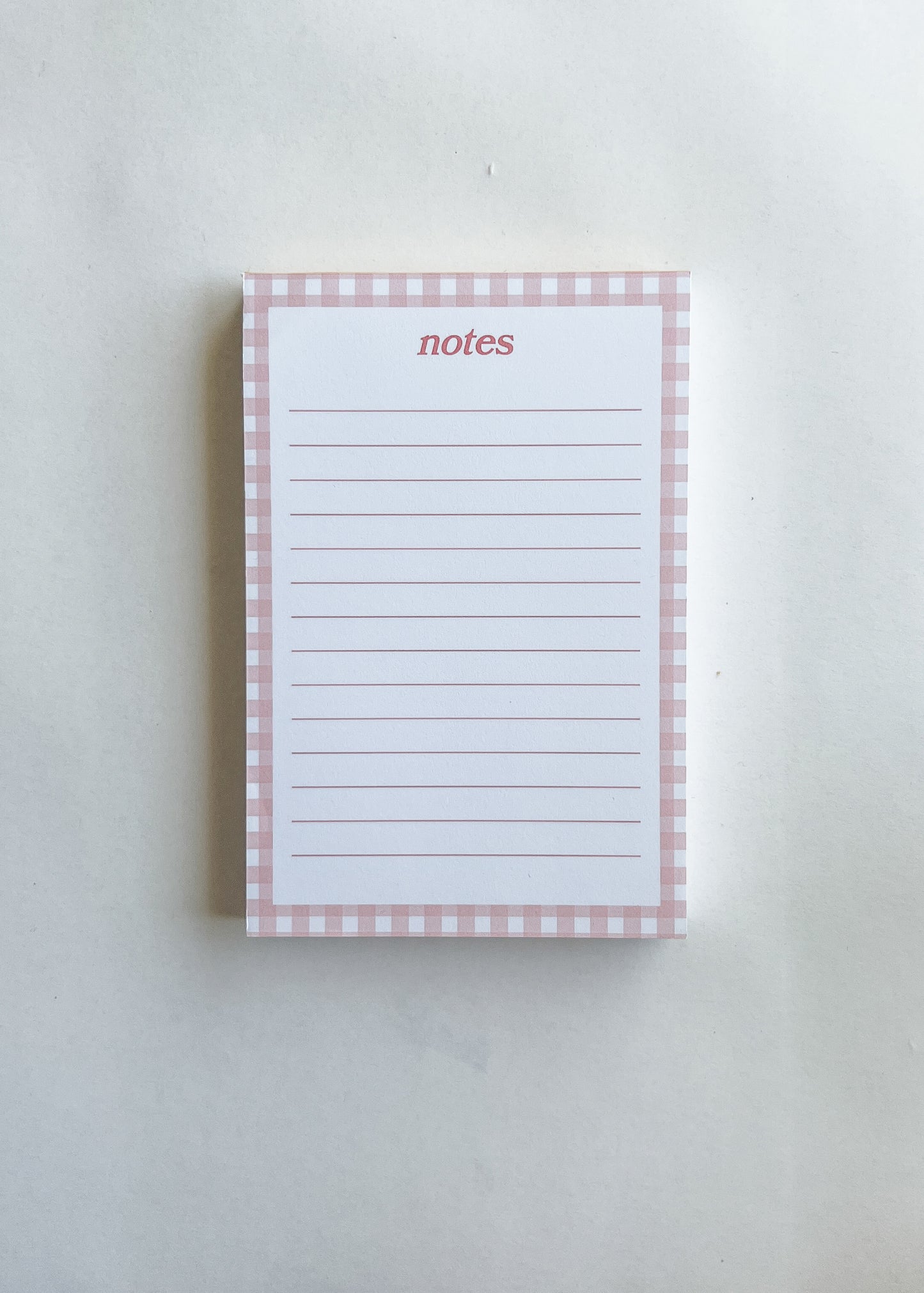 Notes Gingham Notepad