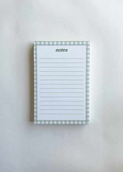 Notes Gingham Notepad