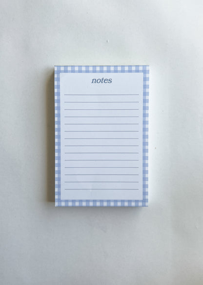 Notes Gingham Notepad