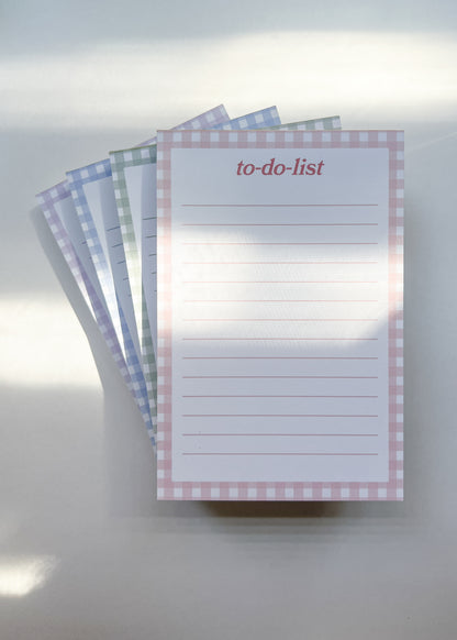 To-Do-List Gingham Notepad