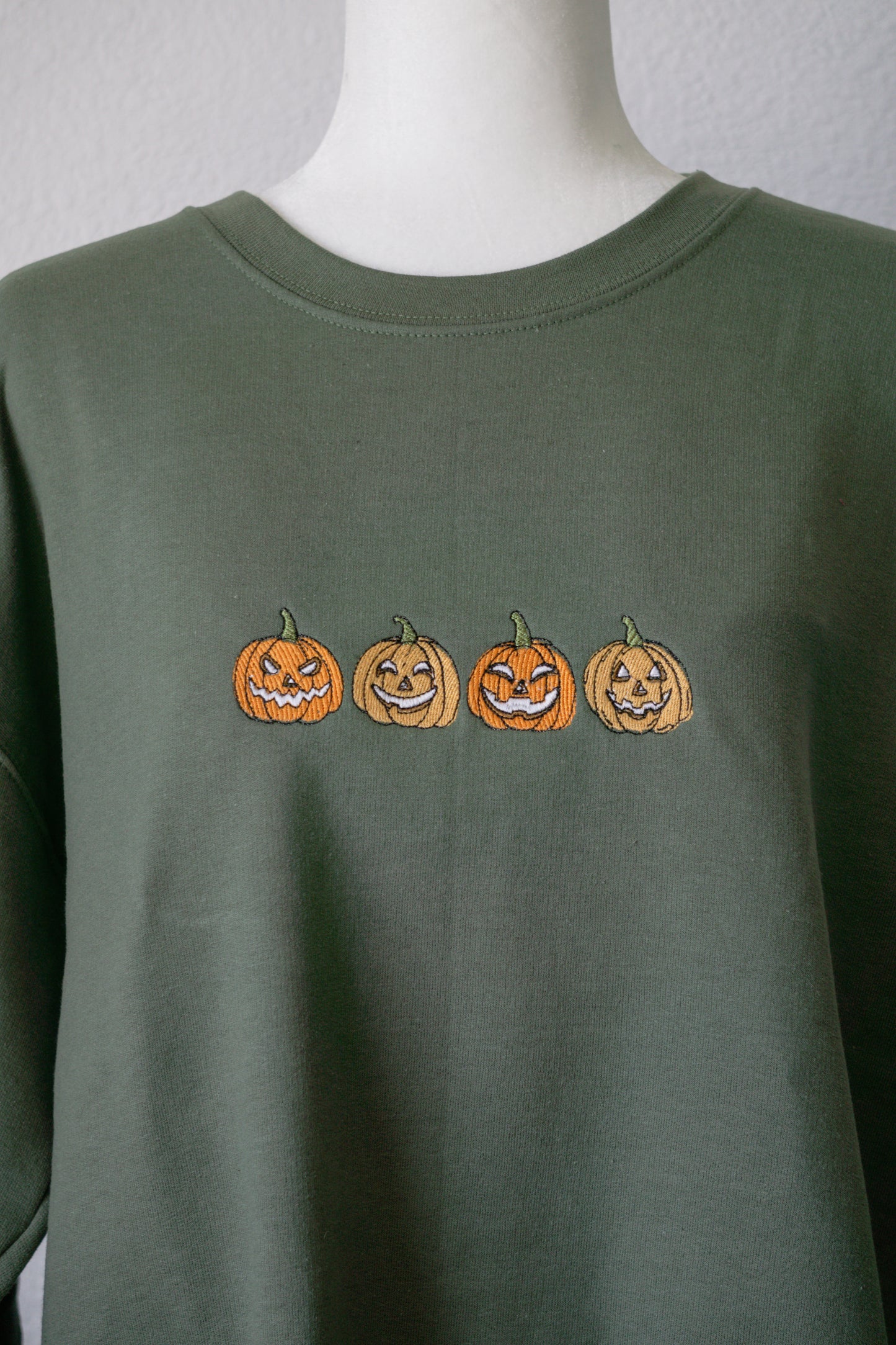 Jack O'Lantern Embroidered Crewneck