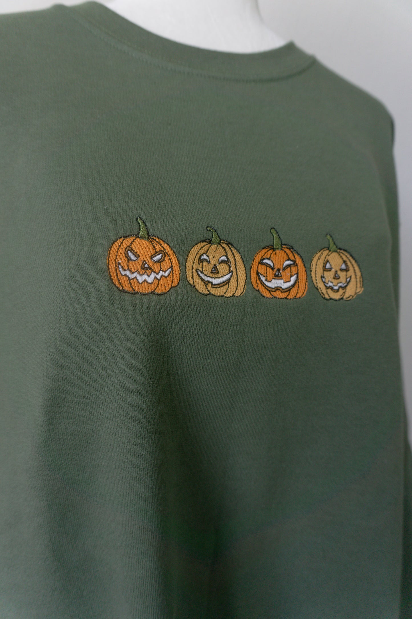 Jack O'Lantern Embroidered Crewneck