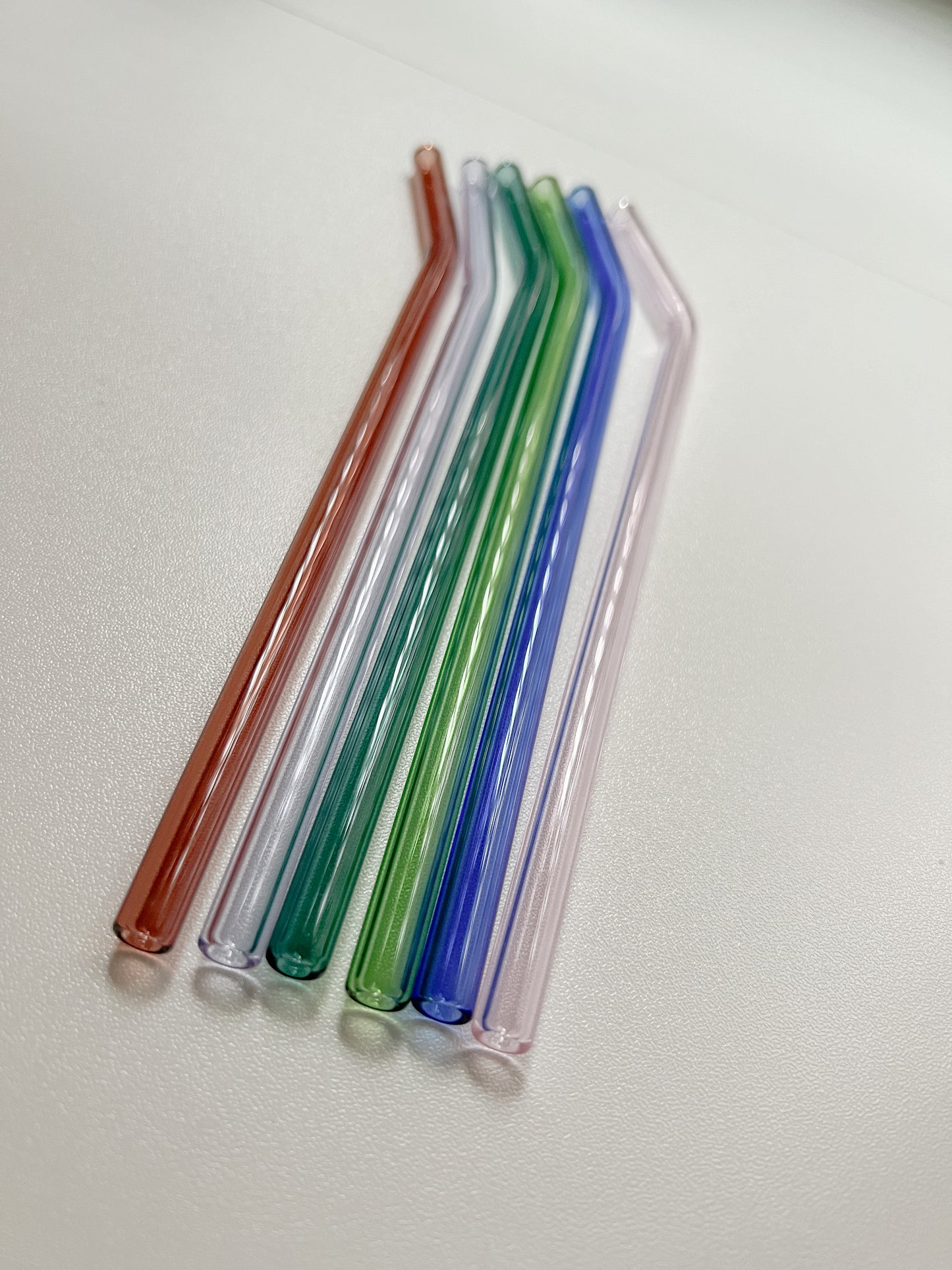 Bent Reusable Glass Straws